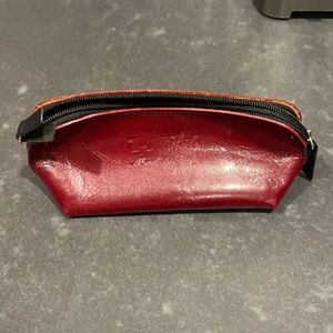 T-Nobile Italian red leather small pouch
